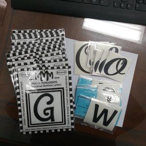 Various Monogram Letters Iron-On & Stick-On